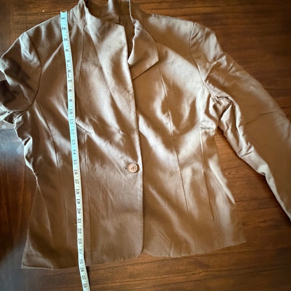 Talbots Chocolate Wool Blend Lined Blazer, Size 16 - Picture 11 of 14